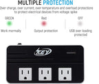 Key Power 230-Watt Step Down 220V to 110V Voltage Converter & International Travel Adapter/Power Converter with USB-C Port 18W - [Use for USA Appliance Overseas in Europe, AU, UK, Ireland, etc.]