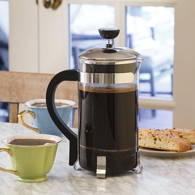 Primula Classic Glass 8-Cup Coffee Press with Black Handle