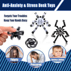 Transformable Fidget Spinners Toys for Adults and Kids,Cool Fingertip Gyros,Sensory Toys for Teens Boys Age 8-12 ADHD Autism Relief Stress Birthdays Gifts Party Favors Easter Travel Toys