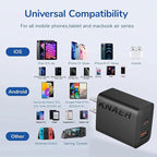 3 Pack USB C Charger Block,20W USB-C & USB-A Port Charger，for i Phone 17/16/15/14/13/12/11/X/8, i Pad and More