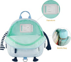 GAGAKU Toddler Backpack with Leash - Mini Kids Backpacks for Boys 2-4 Years Child Safety Backpack 3D Cartoon Animal Anti-Lost Preschool Backpack - Blue