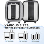 2 Set Compression Packing Cubes for Travel Essentials,Compressible Expandable Packing Cubes for Suitcase,OlarHike Luggage Organizer Bags for Travel,Handy Helper for Organizing Clothes(Black)