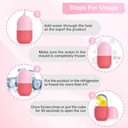 Ice Roller for Face and Eye, Ice Face Roller, Aesthetic Skin Care Tools Gifts for Women Cute Preppy Stuff,Silicone Ice Mold for Beauty(Pink)