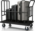 Luggage Cart,Heavy-Duty Steel Luggage Trolley with Wheels,850LB Load Hand Truck,Reinforced Frame for Hotel Bellman,Airport & Hospitality Use,Smooth-Rolling Platform Dolly