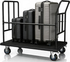 Luggage Cart,Heavy-Duty Steel Luggage Trolley with Wheels,850LB Load Hand Truck,Reinforced Frame for Hotel Bellman,Airport & Hospitality Use,Smooth-Rolling Platform Dolly