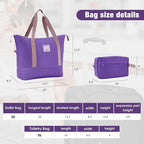 Lightweight Expandable Softside Luggage Sets 3 Piece, Large Capacity Travel Suitcase with Spinner Wheel, TSA Lock, Easy Access Design and Adjustable Telescoping Handle (Purple)