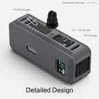 Silicone Case for Anker 737 Power Bank (24,000mAh 3-Port) 1/4-inch nut Hole, SD/SIM Card Storage Reserved Compatible with Anker 737 Power Bank Travel Protective Cover Dustproof with Handle (Gray)