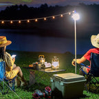 Foldable Camping Side Table, Ultralight Small Beach Table Aluminum, Portable Outdoor Table with Carry Bag and Storage for Picnic, Grill, Hiking, Fishing, Sand, Camping Essentials(L)