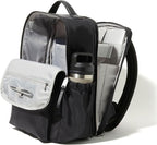 Baggallini Tribeca Expandable Laptop Backpack - 15"x11" Lightweight RFID Computer Bag for Work & Travel with Luggage Sleeve
