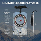 Compass Hiking Survival, Wilderness Survival Compass for Kids- Magnetic Gear Set Navigation Map- Backpacking Camping Hunting Survival