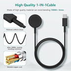 2Pack for Apple Watch Charger Cable, Magnetic Fast Charger to USB-C Cable 3FT, Wireless Fast iWatch Charger Portable Compatible with iWatch Ultra/Series 9/8/7/6/SE/SE2/5/4/3/2/1-Black