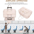 Large Women's Travel Duffle, Weekender with Shoe Compartment, Carry On Overnight Bag, Gym Duffel with Wet Pocket, Hospital Bags for Labor and Delivery 3 PCS Set