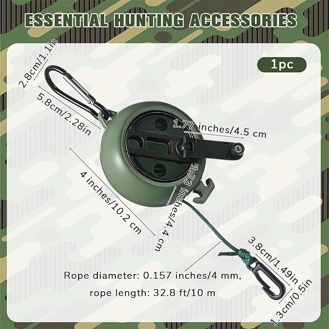33ft Portable Travel Clothesline Cord, Retractable Adjustable Outdoor Camping Laundry Drying Rope Tree Stand Rope Equipment Accessories for Hotel Trip Cruise Ships
