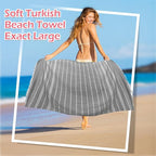 YSYJ 12 Pack Turkish Beach Towel Oversized Beach Towels 36"x71"Turkish Towel Soft Sand Free Quick Dry Lightweight Beach Towel Bath Towels Grey