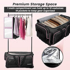 Fanwoli 28" Dance Bag with Garment Rack | Ultra-Light Collection| More Lightweight & Wear-Resistant| Ideal Competition Duffle Bag for Dancers Livestreamer Athletes