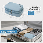 Lanola Electronic Accessories Case,Electronics Travel Organizer, Portable Double Layer Cable Storage Bag for Cord, Charger, Flash Drive, Phone, SD Card,Flash Drive,Adapter - Light Blue