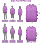 AREYTECO 60L Carry On Backpack, Extra Large Laptop Backpack, Big Capacity Travel Backpack for Women, Expandable Water Resistant Bag Anti-Theft Business Daypack Fit 18 Inch Laptop,Purple