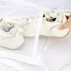 2 Pack Sneaker Dryer Bag 15.7x15.7 Inch Dry Net Bag for Dryer with Zipper and Strap for Shoes, White Large HoneyComber Mesh Bags for Washing Machine