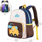 GAGAKU Toddler Backpack for 3 4 5 6+ Boys Splash-Proof Kids Backpack Adjustable Kindergarten & School Backpack | Lightweight 11.2L with Chest Strap and Reflectors - Car