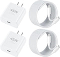 Phone 17 16 Pro Max Charger Fast Charging, 45W USB C Phone 17 16 Super Fast Charger Block with 10ft Long Type C Charging Cable Cord for i.Phone 17 Pro Max/17 Pro/17 Air/17/16/16Pro-Braided