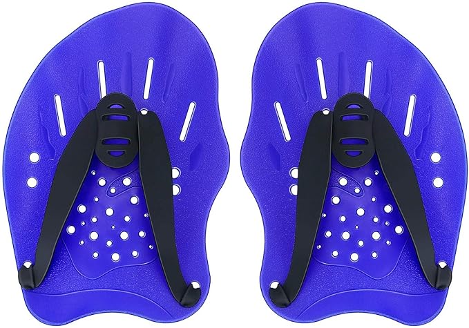 Contour Swim Paddles Hand, Swim Training Hand Paddles with Adjustable Straps, Swimming Hand Paddles for Women and Men