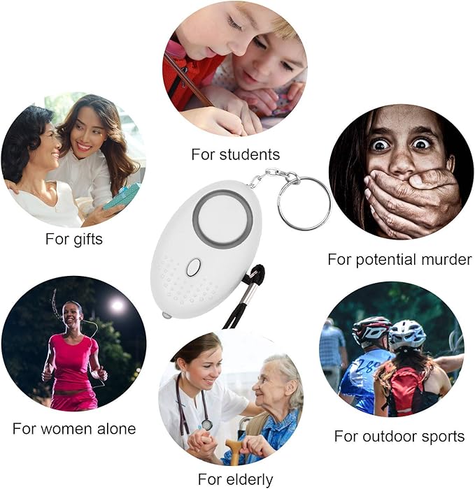 KOSIN Safe Sound Personal Alarm, 8 Pack 140DB Personal Security Alarm Keychain with LED Lights, Emergency Safety Alarm for Women, Men, Children, Elderly