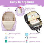 LOIDOU Backpack for Girls School Backpacks Bookbags for Elementary Middle School Women Laptop Backpacks (purple-1, L-17)