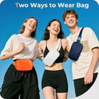 Belt Bag Zipper Fanny Pack Crossbody Bags for Women,Fashion Nylon Waist Packs, Water Repellent Two Way wear with Adjustable Strap Gifts for Teenage Girls Women Men(white)