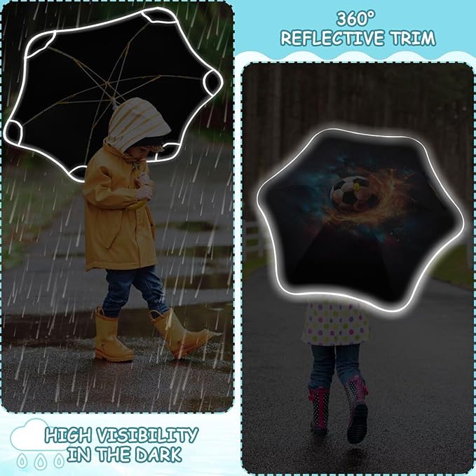 ALAZA Kids Umbrella Stick Umbrellas Cute Umbrella for Boys Girls Toddler UV/Sun Rain Windproof