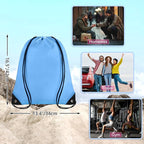 Grneric Blue Drawstring Backpack Bulk 28 PCS Drawstring Bags String Backpack Cinch Bag Sackpack for Men Women Gym (Sky Blue)