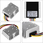 HOMELYLIFE Voltage Converter DC 8V-40V to 13.8V 10A 138W Automatic Buck Boost Step Down Up Reducer Waterproof Module Transformer for Golf Cart Club Car