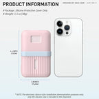 Silicone Case for Anker Zolo Power Bank (10,000mAh 30W) A1680/A1688 Protective Cover with Lanyard Slot, Drop-Proof Dust-Proof Precise Cutouts for Daily Use & Travel (Pink)