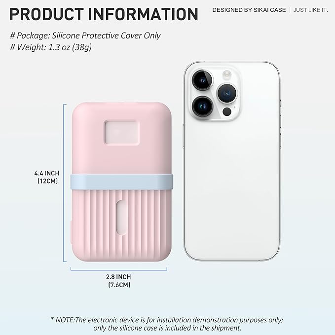 Silicone Case for Anker Zolo Power Bank (10,000mAh 30W) A1680/A1688 Protective Cover with Lanyard Slot, Drop-Proof Dust-Proof Precise Cutouts for Daily Use & Travel (Pink)