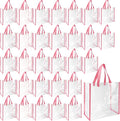 Eccliy 30 Pack 12x12x6 Inch Clear Tote Bag Stadium Approved Bulk Plastic Beach Tote Gift Bag with Handle for Gym Sports | 30 Pack, 12x12x6 Inch, Stadium Approved, Bulk, with Handle, Tote Gift Bag