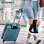 4 PC Luggage Handle Wrap Luggage Handle Covers Tags for Suitcase Bags Travel Luggage Handle Identifier Gripper Sea Waves Seaweed Blue