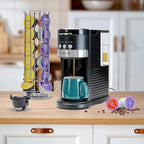 REVOTRA Single Serve Coffee Maker for Pods & Ground Coffee, 6 to 14oz Brew Sizes, Strong Brew Option, Fast Brewing, Compact Design with Removable 40oz Reservoir, Travel Mug Friendly