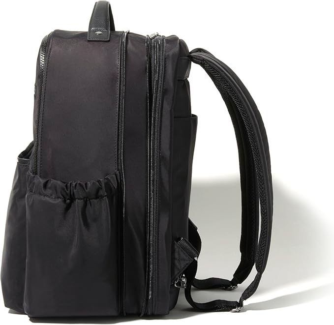 Baggallini Tribeca Expandable Laptop Backpack - 15"x11" Lightweight RFID Computer Bag for Work & Travel with Luggage Sleeve