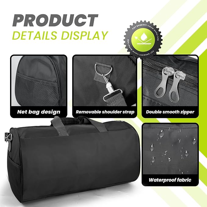 C&F BOGMOST Travel Duffel Bag Large Foldable Waterproof Gym Bag for Gym Beach Swim Bag Men Women Duffle Bag Lightweight Oxford Cloth Sports Bag -Purple