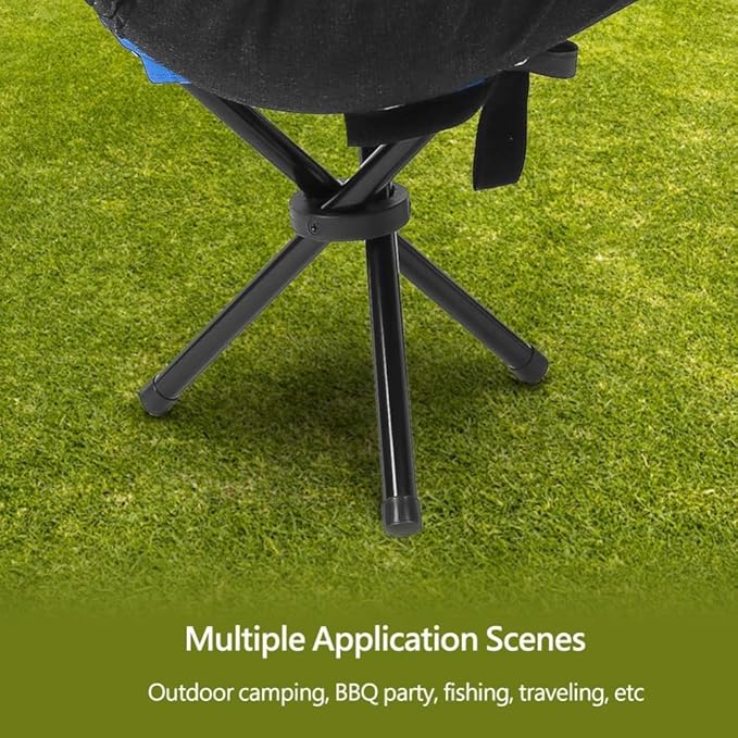 Folding Camping Stool with Carry Strap - Portable Tripod Lightweight 3-Leg Collapsible Chair for Outdoor Hiking, Fishing, Picnic & Travel(Blue)