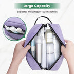 Carbrea Toiletry Bag for Women - Makeup bag Small Pouch for Toiletries, Cosmetics, Accessories, Gifts, Travel Organizer - Purple