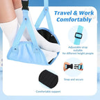 3 Pack Airplane Foot Hammock Travel Footrest, Leg Sling for Travel Adjustable Foot Swing Portable Airplane Office Leg Rest Comfortably Essentials Gifts