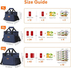 Lifewit Large Lunch Bag, Insulated Lunch Box, Soft Cooler Cooling Tote for Adult Men Women, Dark Blue 40-Can (24L)