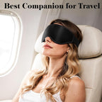 Fygrip 3D Eye Mask Sleep Mask for Men & Women, 100% Pressure-Free & Light Block-Out Eye Mask for Sleep with Easy Adjustable Strap, Night Eye Cover for Travel, Black