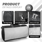 C&F BOGMOST Travel Duffel Bag Large Foldable Waterproof Gym Bag for Gym Beach Swim Bag Men Women Duffle Bag Lightweight Oxford Cloth Sports Bag-Grey