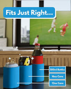 PartyPrints 200 Pack Robins Egg Blue Blank Can Cooler Sleeves, Customizable Bulk Insulated Foam Beer, Collapsible Plain Drink Holder, Cold Soda Insulator, 12oz Regular, 16oz Tall Cans