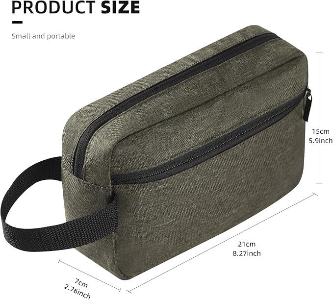 Icramsy Travel Toiletry bag Toiletry bag for women men Hanging Cosmetic bag Travel accessories for Women Men (Deep green)