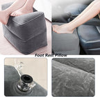 Mediss Inflatable Foot Rest Pillow, Leg Elevation Stool for Office Desk, Car, Chair, Airplane Travel Bedridden Elderly, Height Adjustable(15"×11"×14.5")