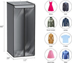 Univivi Garment Bags for Hanging Clothes, Large Clothes Storage Bags Closet Organizer with Clear Window, Premium Hanging Garment Storage Bag for Suits, Coats, Jackets, 40", 2-Pack (Grey)