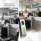 Digital Luggage Scale for Travel, Hanging Suitcase Weight Scale with High Accuracy ±0.35oz/10g, 110lb/50kg Capacity, Backlit Display, Auto-Lock, Portable Bag Scale to Prevent Overweight Fees
