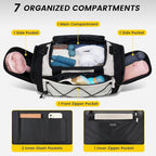 Vorspack Gym Bag for Women - 15 Inches Small Duffle Bag for Travel Lightweight Duffel Bag Personal Item Travel Bag Weekender Bag for Travel Sports Gym - Beige